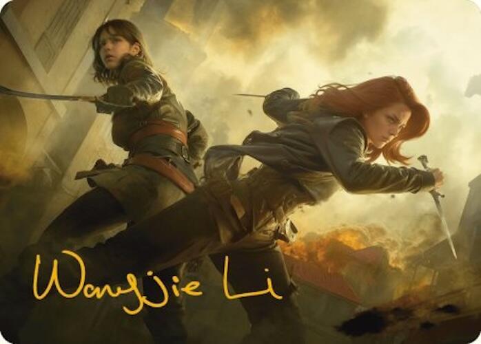 Mary Read and Anne Bonny Art Card Gold Stamped Signature 7 (Art Series: Universes Beyond: Assassin's Creed)  | Good Games Modbury
