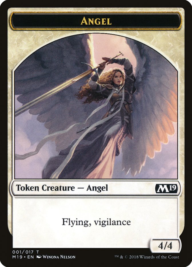 Angel Token [Core Set 2019 Tokens] | Good Games Modbury