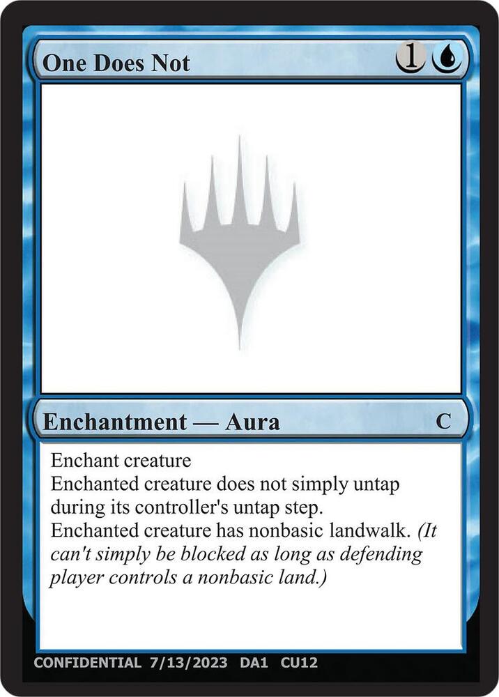 One Does Not CU12a/477 (Un-Known Event Playtest Cards)  | Good Games Modbury