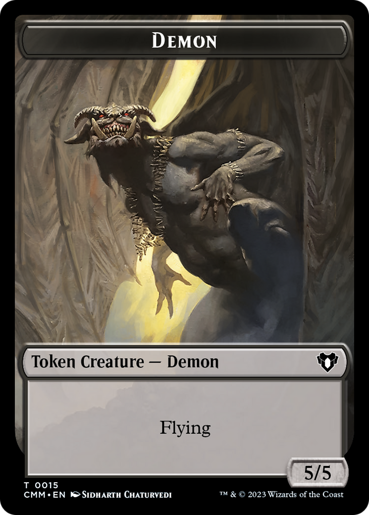 Demon Token [Commander Masters Tokens] | Good Games Modbury