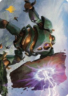 Walking Bulwark Art Card Gold Stamped Signature 58 (Art Series: Dominaria United)  | Good Games Modbury