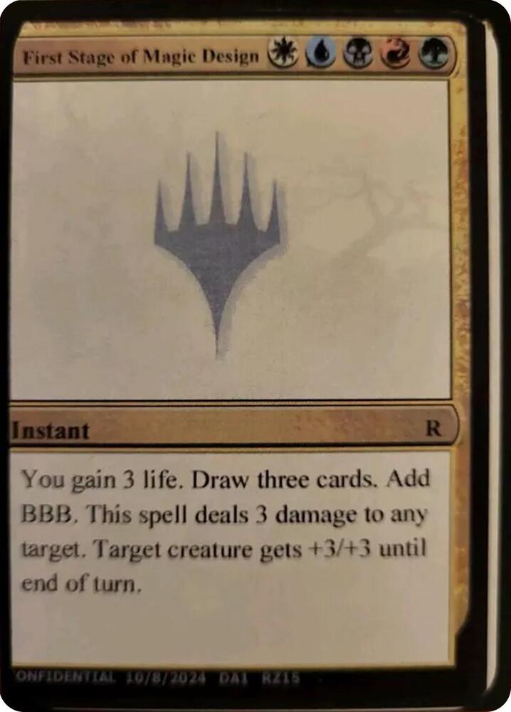 First Stage of Magic Design RZ15b/477 (Un-Known Event Playtest Cards)  | Good Games Modbury
