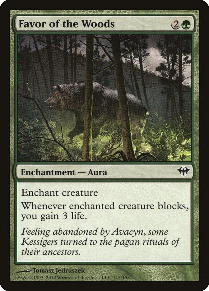 Favor of the Woods 113/158 (Dark Ascension)  - Foil | Good Games Modbury