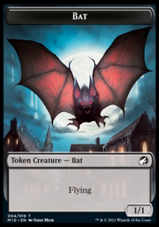 Bat Token [Innistrad: Midnight Hunt Tokens] | Good Games Modbury
