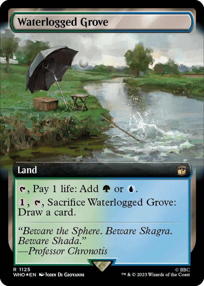 Waterlogged Grove 1125/331 (Universes Beyond: Doctor Who)  - Extended Art Surge Foil | Good Games Modbury