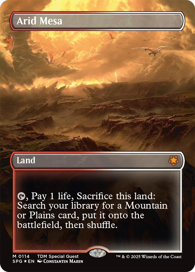 Arid Mesa 114/0 (Special Guests)  - Borderless Dragonscale Foil | Good Games Modbury