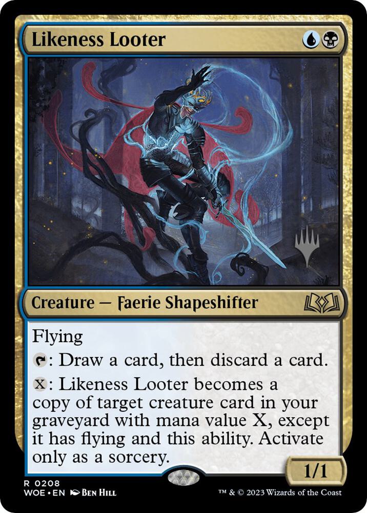 Likeness Looter 208p/200 (Promo Pack: Wilds of Eldraine)  - Foil | Good Games Modbury