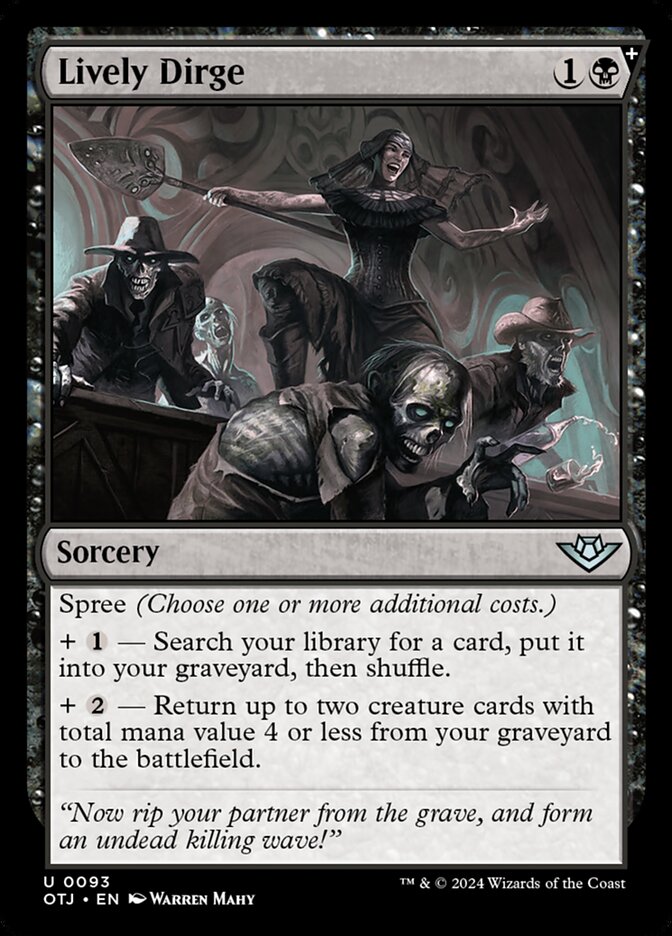 Lively Dirge 93 (Outlaws of Thunder Junction)  - Foil | Good Games Modbury