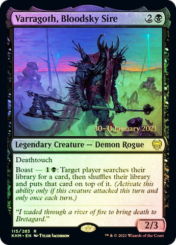 Varragoth, Bloodsky Sire 1x FOIL KHM MTG Kaldheim Rare MINT black Varragoth, Bloodsky Sire 1x FOIL KHM MTG Kaldheim Rare MINT black