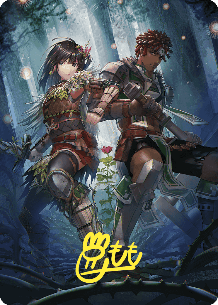 Defense of the Heart Art Card (Gold-Stamped Signature) [Wilds of Eldraine Art Series] | Good Games Modbury