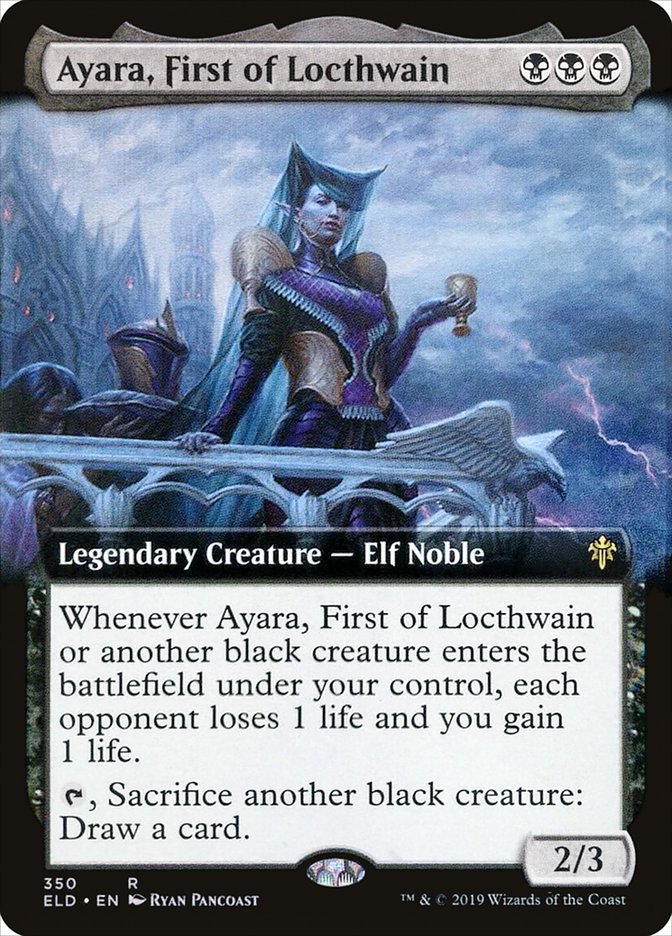 Ayara, First of Locthwain (Extended Art) [Throne of Eldraine] | Good Games Modbury