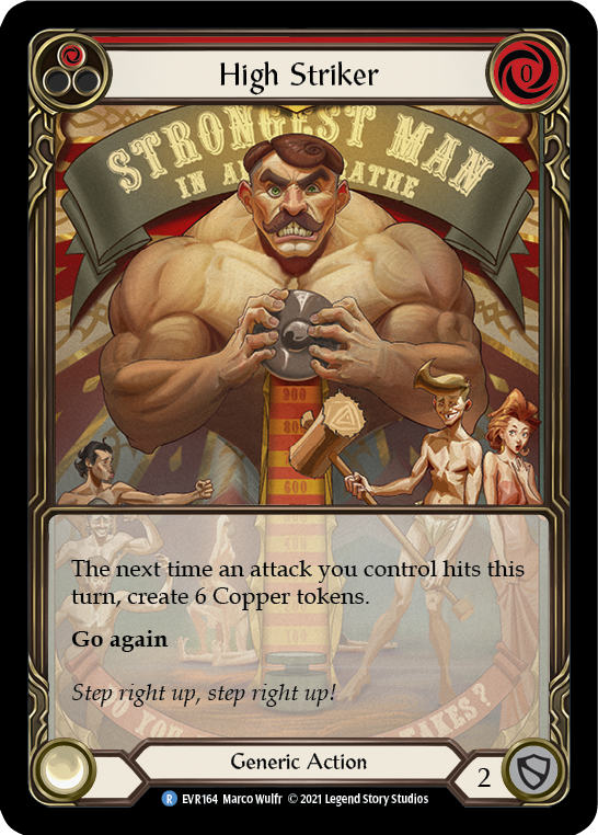 High Striker (Red) [EVR164] (Everfest)  1st Edition Extended Art Rainbow Foil | Good Games Modbury