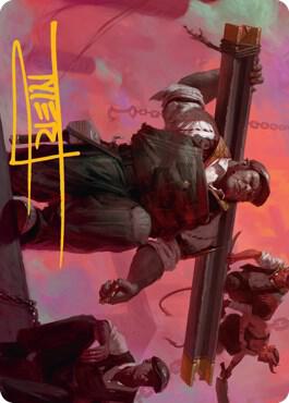 The Beamtown Bullies Art Card Gold Stamped Signature 39 (Art Series: Streets of New Capenna)  | Good Games Modbury