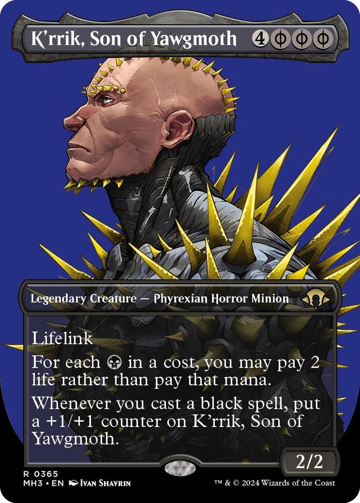 Kr'rik, Son of Yawgmoth 365 (Modern Horizons 3)  - Borderless Foil | Good Games Modbury