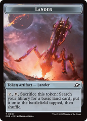 Human Soldier // Lander (0007) Doubled-Sided Token [Edge of Eternities Tokens] | Good Games Modbury