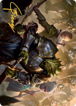 You Come to the Gnoll Camp Art Card Gold Stamped Signature 42 (Art Series: Adventures in the Forgotten Realms)  | Good Games Modbury