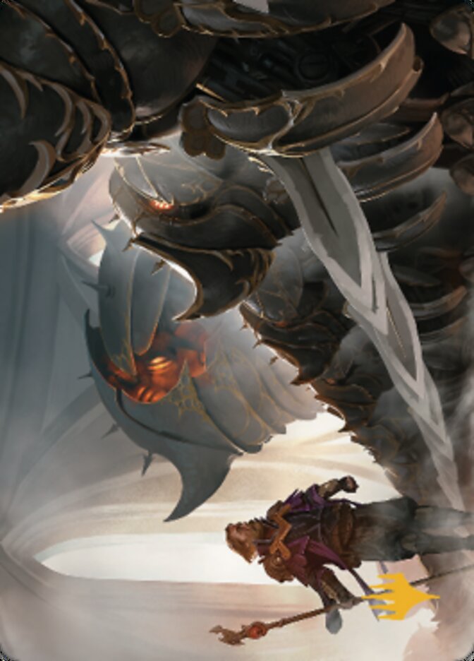 Mass Production Art Card (Gold-Stamped Planeswalker Symbol) [The Brothers' War Art Series] | Good Games Modbury