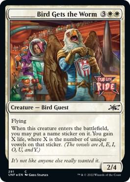 _____ Bird Gets the Worm Galaxy Foil 291/244 (Unfinity)  - Foil | Good Games Modbury