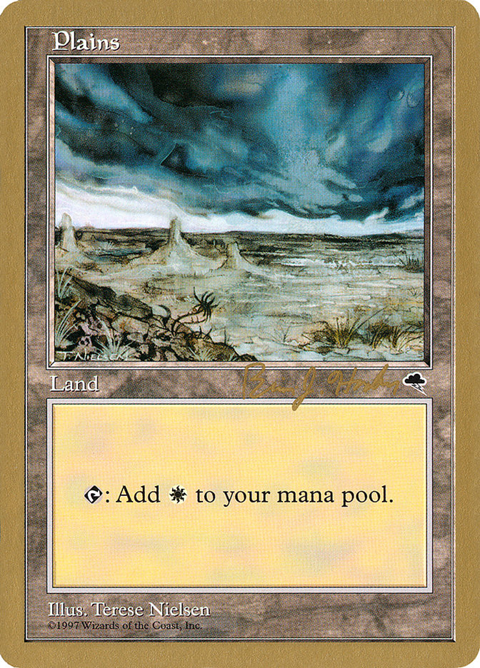 Plains (bh334) (Brian Hacker) [World Championship Decks 1998] | Good Games Modbury