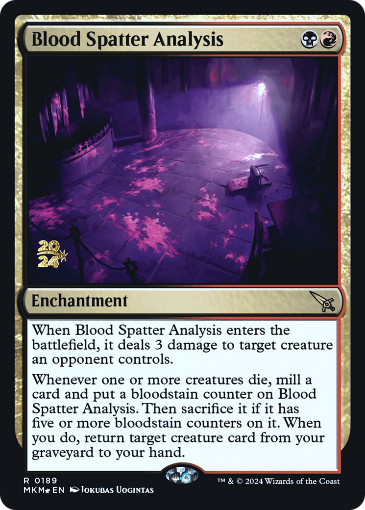 Blood Spatter Analysis [Murders at Karlov Manor Prerelease Promos] | Good Games Modbury