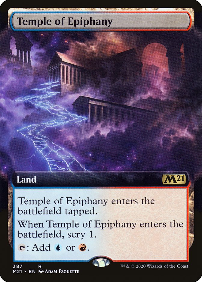 Temple of Epiphany (Extended Art) [Core Set 2021] | Good Games Modbury