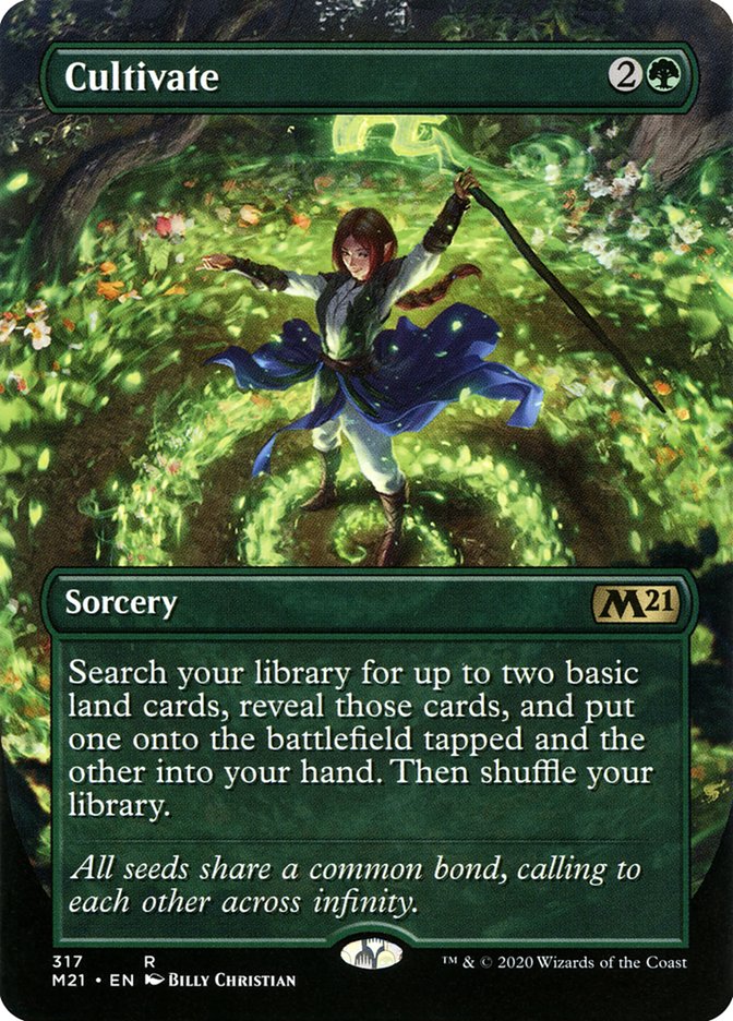 Cultivate (Borderless Alternate Art) [Core Set 2021] | Good Games Modbury