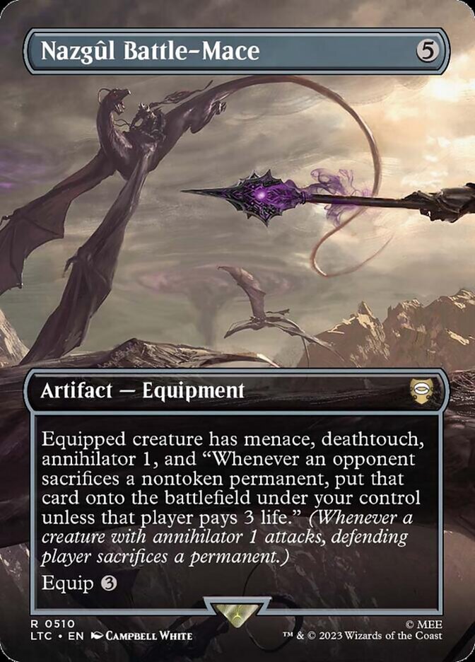 Nazgûl Battle-Mace 510 (Commander: The Lord of the Rings: Tales of Middle-earth)  - Borderless Foil | Good Games Modbury