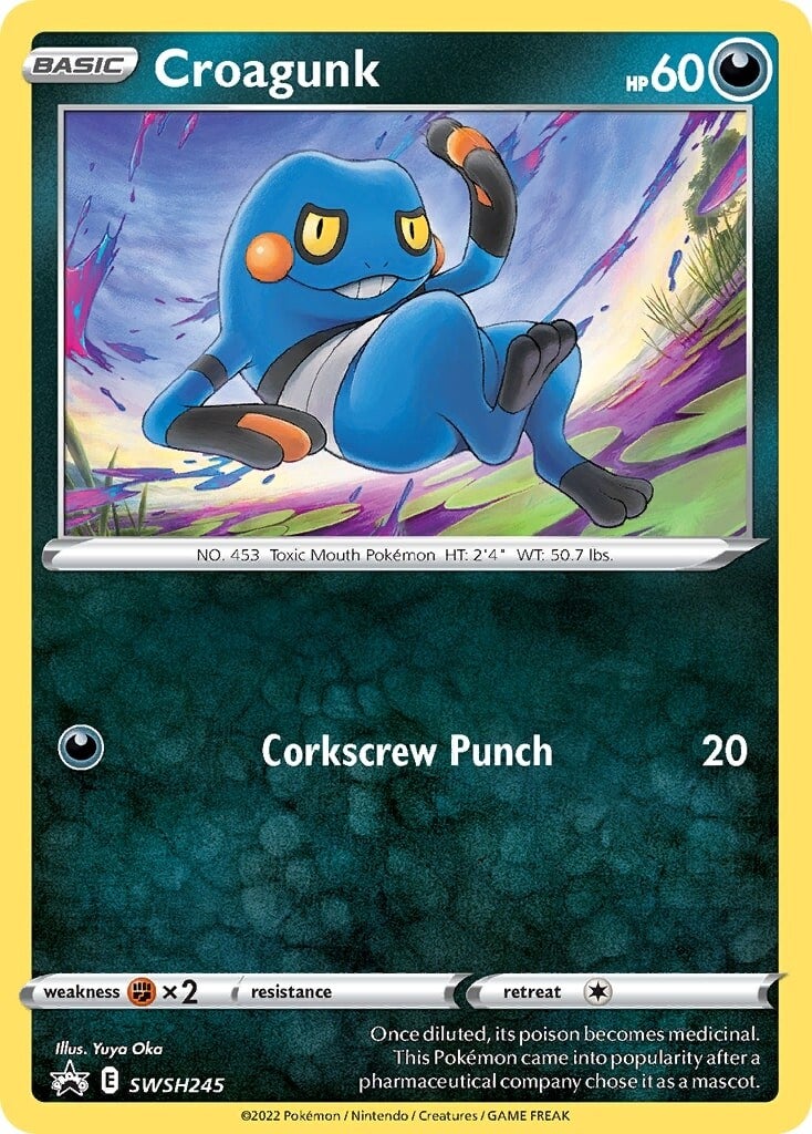 Croagunk (SWSH245) [Sword & Shield: Black Star Promos] | Good Games Modbury