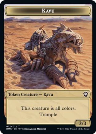 Kavu // Bear Double-Sided Token [Dominaria United Commander Tokens] | Good Games Modbury