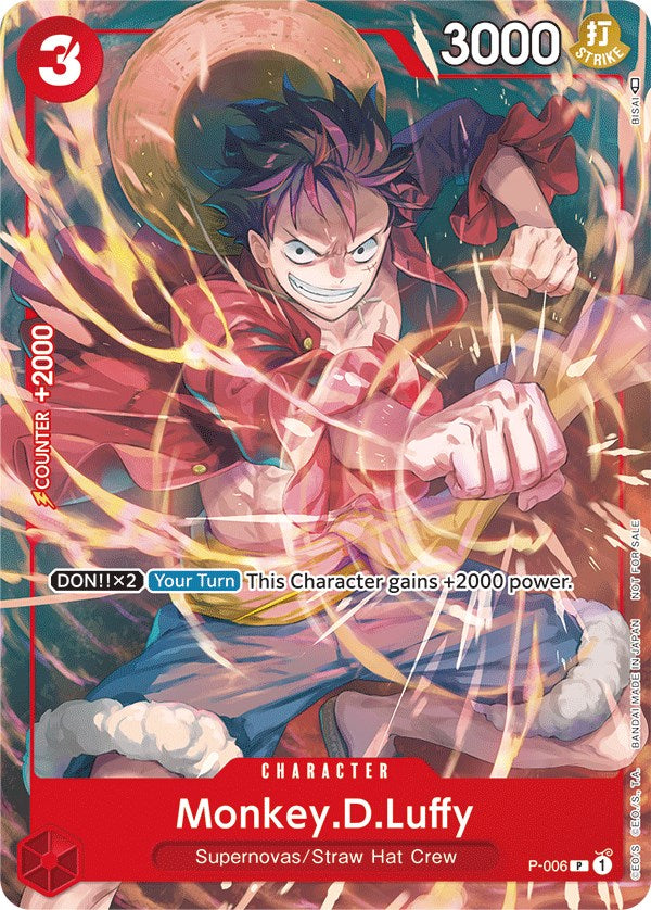 Monkey.D.Luffy - P-006 (Tournament Pack Vol. 1) [One Piece Promotion Cards] | Good Games Modbury