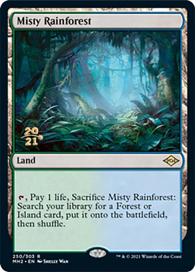 Misty Rainforest [Modern Horizons 2 Prerelease Promos] | Good Games Modbury