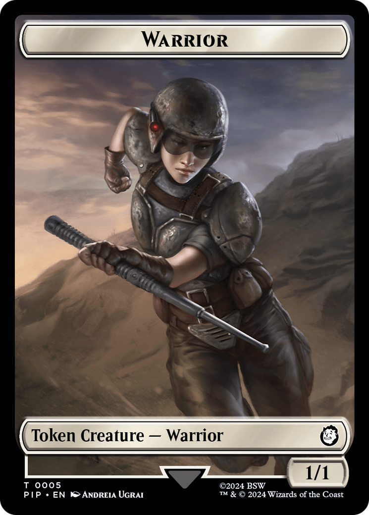 Soldier (0010) // Warrior Double-Sided Token [Fallout Tokens] | Good Games Modbury