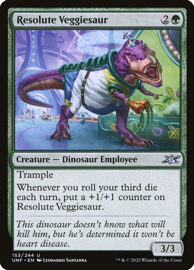 Resolute Veggiesaur 153/244 (Unfinity)  - Foil | Good Games Modbury