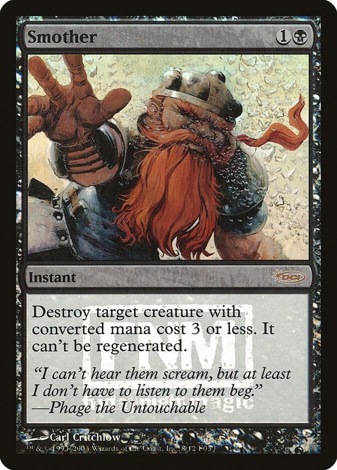 Smother 8/13 (FNM Promos)  - Foil | Good Games Modbury