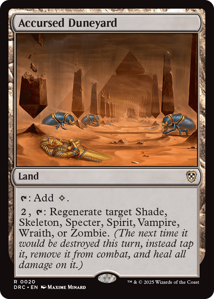 Accursed Duneyard [Aetherdrift Commander] | Good Games Modbury