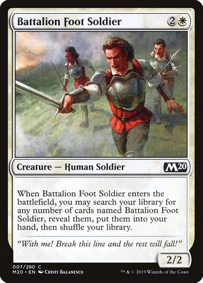 Battalion Foot Soldier [Core Set 2020] | Good Games Modbury