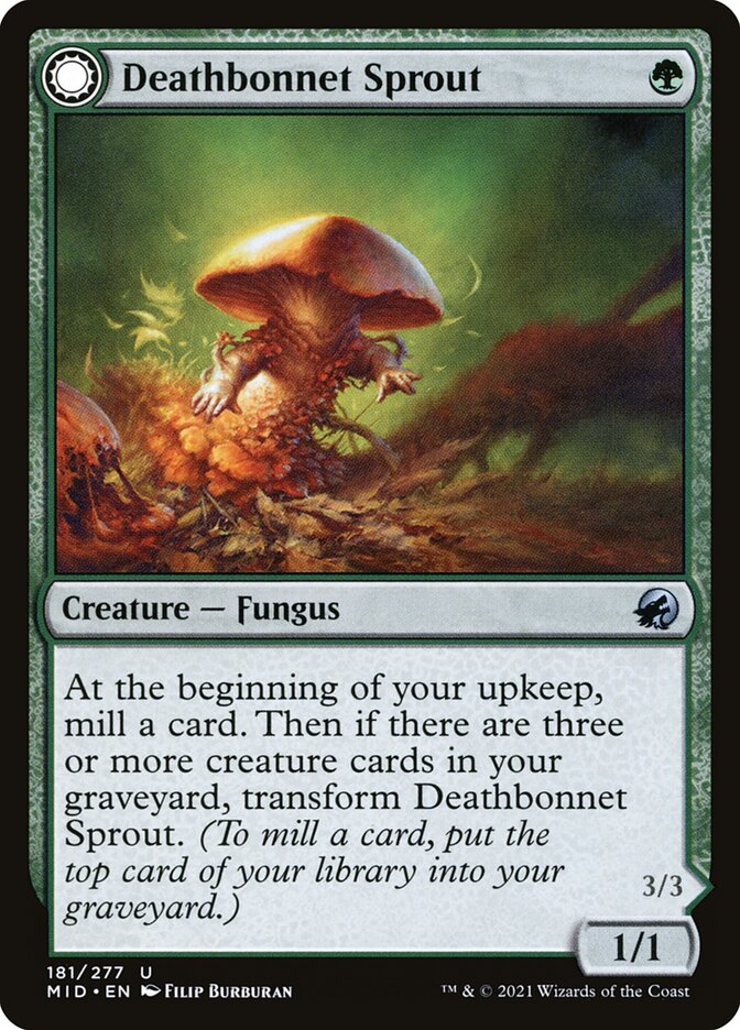 Deathbonnet Sprout // Deathbonnet Hulk 181/277 (Innistrad: Midnight Hunt)  - Foil | Good Games Modbury