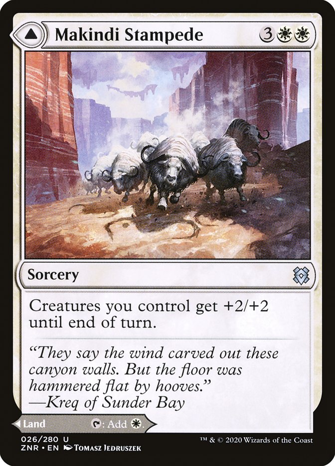 Makindi Stampede // Makindi Mesas 26/280 (Zendikar Rising)  - Foil | Good Games Modbury