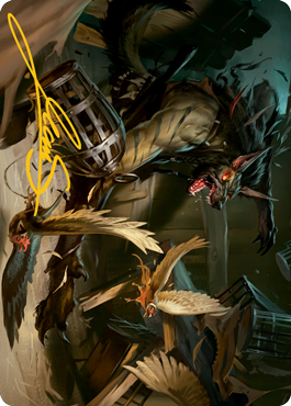 Wing Shredder Art Card (Gold-Stamped Signature) [Innistrad: Midnight Hunt Art Series] | Good Games Modbury