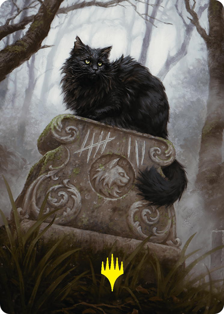 Nine-Lives Familiar 2 Art Card (36/54) (Gold-Stamped Planeswalker Symbol) [Foundations Art Series] | Good Games Modbury
