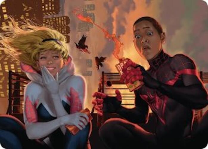 Heroes Hangout Art Card 14 (Art Series: Marvel's Spider-Man)  | Good Games Modbury