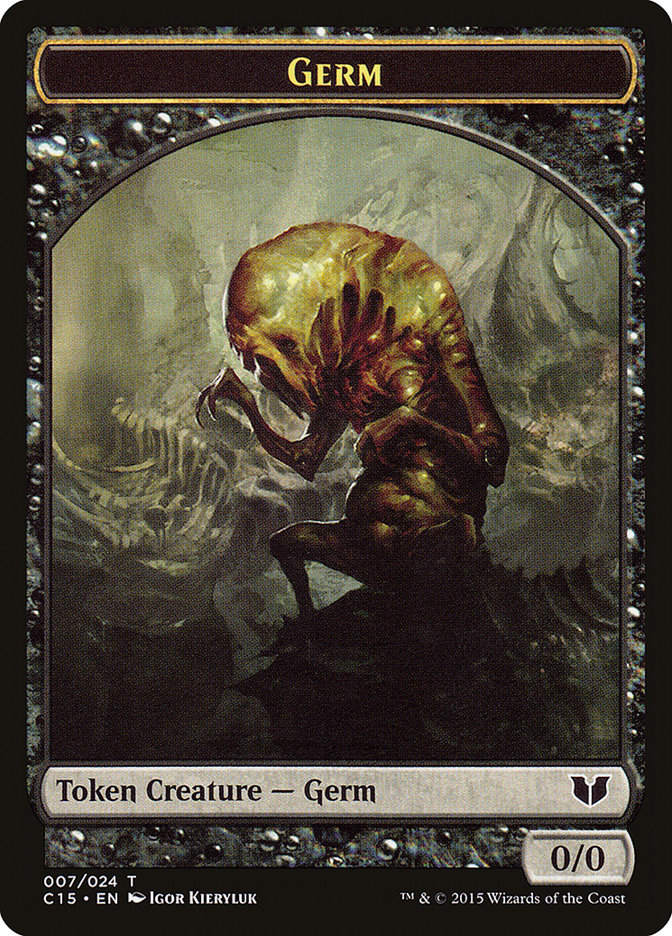 Frog Lizard // Germ Double-Sided Token [Commander 2015 Tokens] | Good Games Modbury