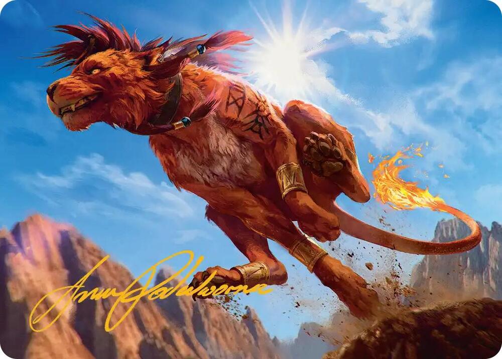 Red XIII Proud Warrior Art Card Gold Stamped Signature 30 (Art Series: FINAL FANTASY)  | Good Games Modbury