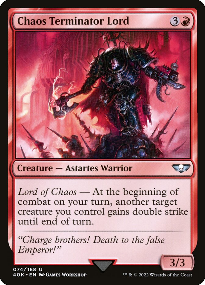 Chaos Terminator Lord 74/617 (Universes Beyond: Warhammer 40,000)  | Good Games Modbury
