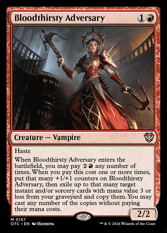 Bloodthirsty Adversary 157/342 (Commander: Outlaws of Thunder Junction)  | Good Games Modbury