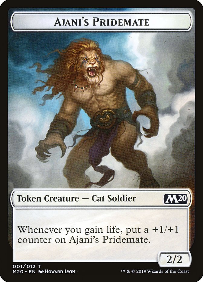 Ajani's Pridemate Token [Core Set 2020 Tokens] | Good Games Modbury