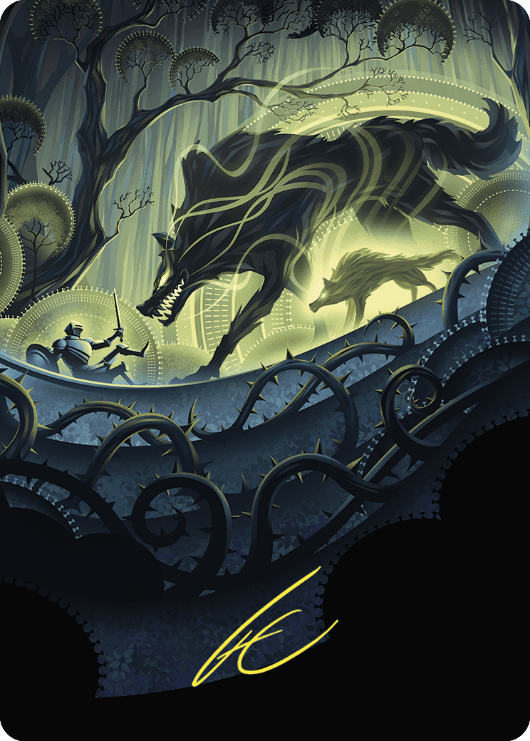 Unnatural Growth Art Card (Gold-Stamped Signature) [Wilds of Eldraine Art Series] | Good Games Modbury