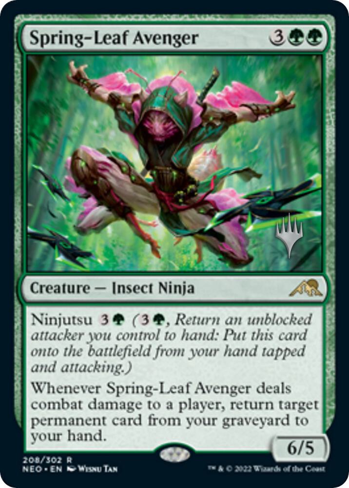 Spring Leaf Avenger 208 (Promo Pack: Kamigawa: Neon Dynasty)  - Foil | Good Games Modbury