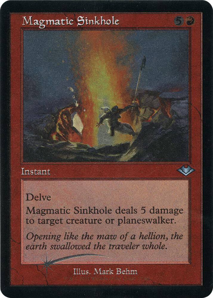 Magmatic Sinkhole 17 (Modern Horizons)  - Retro Etched Foil | Good Games Modbury