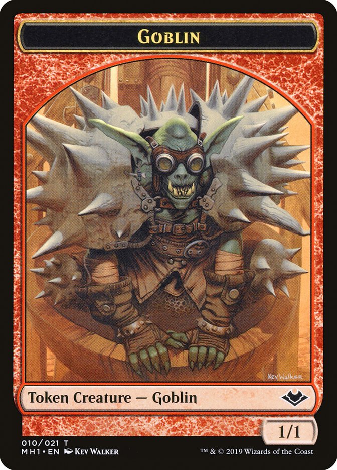 Goblin (010) // Golem (018) Double-Sided Token [Modern Horizons Tokens] | Good Games Modbury